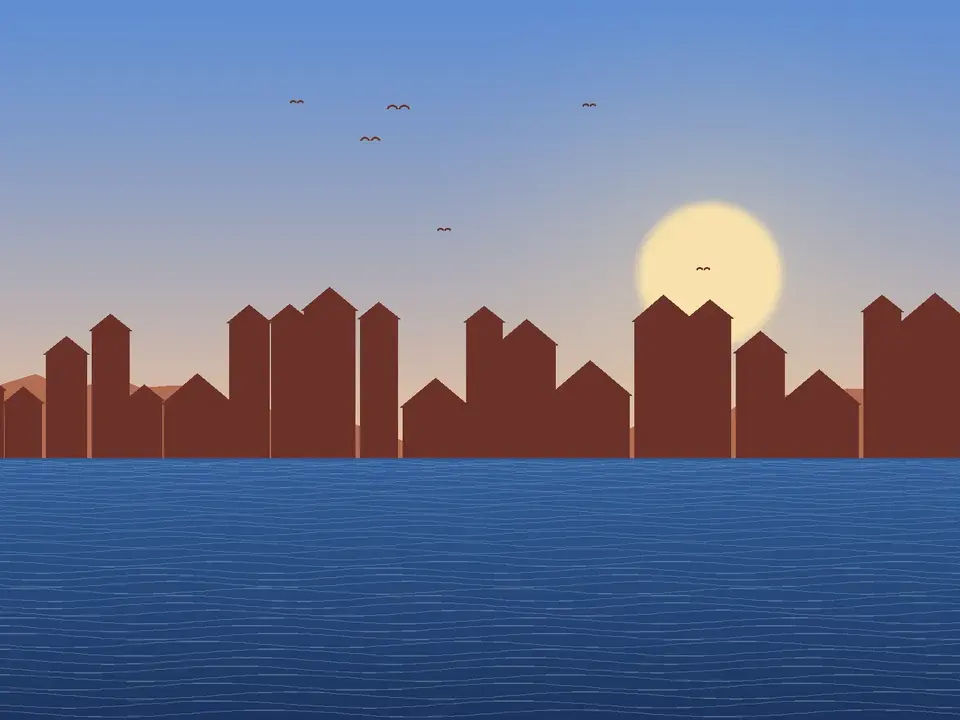Ilustración de los tejados de Oporto junto al río