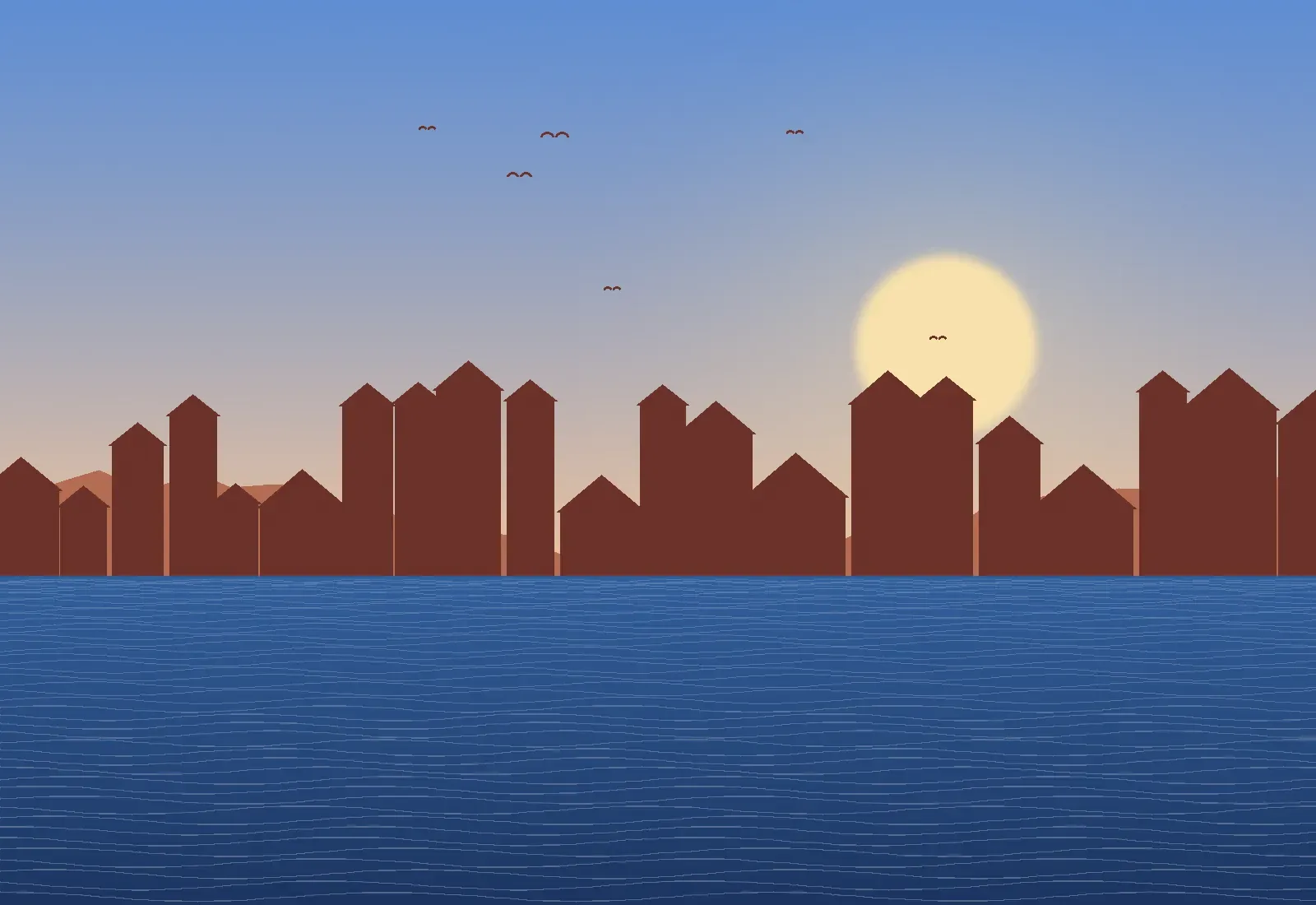 Ilustración de los tejados de Oporto junto al río